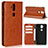 Custodia Portafoglio In Pelle Cover con Supporto per Asus Zenfone 5 Lite ZC600KL Arancione