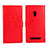Custodia Portafoglio In Pelle Cover con Supporto per Asus Zenfone 5 Rosso
