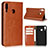 Custodia Portafoglio In Pelle Cover con Supporto per Asus Zenfone 5z ZS620KL Arancione