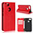 Custodia Portafoglio In Pelle Cover con Supporto per Asus Zenfone Max Plus M1 ZB570TL Rosso