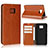 Custodia Portafoglio In Pelle Cover con Supporto per Asus ZenFone V V520KL Arancione