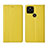 Custodia Portafoglio In Pelle Cover con Supporto per Google Pixel 5 Giallo