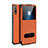 Custodia Portafoglio In Pelle Cover con Supporto per Huawei Enjoy 10 Arancione