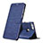 Custodia Portafoglio In Pelle Cover con Supporto per Huawei Enjoy 8 Plus Blu