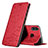 Custodia Portafoglio In Pelle Cover con Supporto per Huawei Honor 10 Lite Rosso