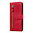 Custodia Portafoglio In Pelle Cover con Supporto per Huawei Honor 9A Rosso
