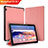 Custodia Portafoglio In Pelle Cover con Supporto per Huawei MediaPad T5 10.1 AGS2-W09 Rosa