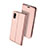 Custodia Portafoglio In Pelle Cover con Supporto per Huawei Y7 Prime (2019) Oro Rosa