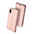 Custodia Portafoglio In Pelle Cover con Supporto per Huawei Y7 Pro (2019) Oro Rosa