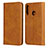 Custodia Portafoglio In Pelle Cover con Supporto per Huawei Y7p Arancione