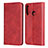 Custodia Portafoglio In Pelle Cover con Supporto per Huawei Y7p Rosso