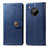Custodia Portafoglio In Pelle Cover con Supporto per Huawei Y9a Blu