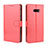 Custodia Portafoglio In Pelle Cover con Supporto per LG G8X ThinQ Rosso