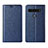 Custodia Portafoglio In Pelle Cover con Supporto per LG K51S Blu