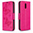 Custodia Portafoglio In Pelle Cover con Supporto per Nokia 2.3 Rosa Caldo
