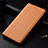 Custodia Portafoglio In Pelle Cover con Supporto per OnePlus 7T Arancione