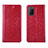 Custodia Portafoglio In Pelle Cover con Supporto per Oppo A72 Rosso