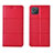 Custodia Portafoglio In Pelle Cover con Supporto per Oppo A92s 5G Rosso