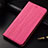 Custodia Portafoglio In Pelle Cover con Supporto per Oppo Find X Super Flash Edition Rosa Caldo