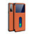 Custodia Portafoglio In Pelle Cover con Supporto per Oppo Find X2 Pro Arancione