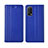 Custodia Portafoglio In Pelle Cover con Supporto per Oppo K7x 5G Blu