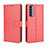 Custodia Portafoglio In Pelle Cover con Supporto per Oppo Reno4 Pro 4G Rosso