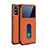 Custodia Portafoglio In Pelle Cover con Supporto per Oppo Reno4 Pro 5G Arancione