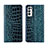 Custodia Portafoglio In Pelle Cover con Supporto per Oppo Reno5 Pro+ Plus 5G Blu