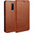 Custodia Portafoglio In Pelle Cover con Supporto per Oppo RX17 Pro Arancione