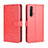 Custodia Portafoglio In Pelle Cover con Supporto per Realme X3 Rosso