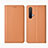 Custodia Portafoglio In Pelle Cover con Supporto per Realme X3 SuperZoom Arancione