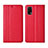 Custodia Portafoglio In Pelle Cover con Supporto per Realme X7 5G Rosso