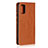 Custodia Portafoglio In Pelle Cover con Supporto per Samsung Galaxy A41 Arancione
