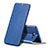 Custodia Portafoglio In Pelle Cover con Supporto per Samsung Galaxy C9 Pro C9000 Blu