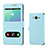 Custodia Portafoglio In Pelle Cover con Supporto per Samsung Galaxy On7 Pro Cielo Blu