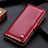 Custodia Portafoglio In Pelle Cover con Supporto per Samsung Galaxy S21 Ultra 5G Rosso Rosa