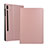 Custodia Portafoglio In Pelle Cover con Supporto per Samsung Galaxy Tab S6 10.5 SM-T860 Oro Rosa