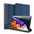 Custodia Portafoglio In Pelle Cover con Supporto per Samsung Galaxy Tab S7 Plus 12.4 Wi-Fi SM-T970 Blu