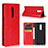 Custodia Portafoglio In Pelle Cover con Supporto per Sony Xperia 1 Rosso