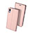 Custodia Portafoglio In Pelle Cover con Supporto per Sony Xperia L3 Oro Rosa