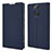 Custodia Portafoglio In Pelle Cover con Supporto per Sony Xperia XA2 Plus Blu