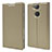 Custodia Portafoglio In Pelle Cover con Supporto per Sony Xperia XA2 Ultra Oro