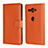 Custodia Portafoglio In Pelle Cover con Supporto per Sony Xperia XZ2 Compact Arancione