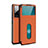 Custodia Portafoglio In Pelle Cover con Supporto per Vivo X50 Pro 5G Arancione