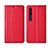 Custodia Portafoglio In Pelle Cover con Supporto per Xiaomi Mi 10 Rosso