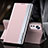 Custodia Portafoglio In Pelle Cover con Supporto per Xiaomi Mi 12 Pro 5G Rosa