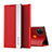 Custodia Portafoglio In Pelle Cover con Supporto Q01H per Xiaomi Redmi 9C NFC Rosso