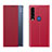 Custodia Portafoglio In Pelle Cover con Supporto QH1 per Huawei P40 Lite E Rosso