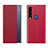 Custodia Portafoglio In Pelle Cover con Supporto QH1 per Huawei Y7p Rosso