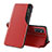 Custodia Portafoglio In Pelle Cover con Supporto QH1 per Samsung Galaxy F23 5G Rosso